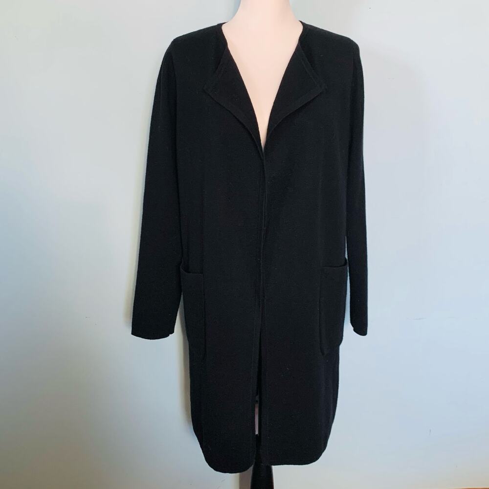 J. Crew 365 Juliette Collarless Sweater-Blazer in Black Size XS - Picture 2 of 9